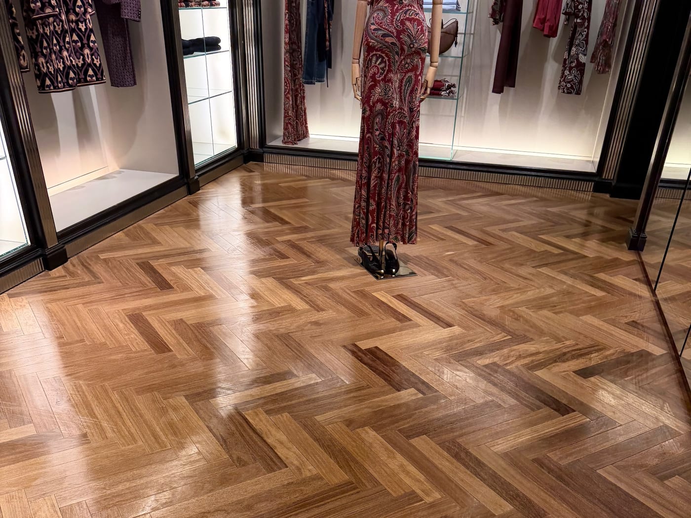 Boutique parquet, polished to a shine by A1 Cleaning Solutions, Woodbury